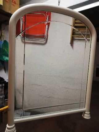 Specchiera laccata bianco antichizzato