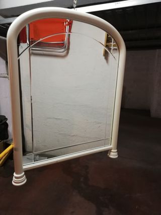 Specchiera laccata bianco antichizzato