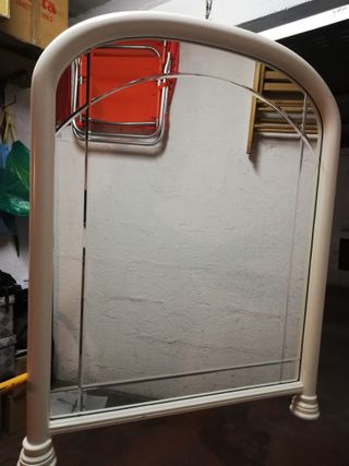 Specchiera laccata bianco antichizzato