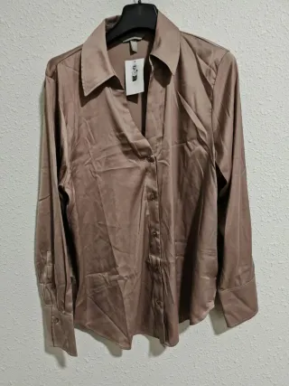 Camisa satinada H&M Talla L