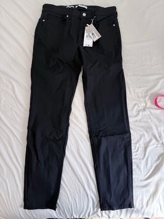 Pantalón Mango Slim Fit Negro Talla 44