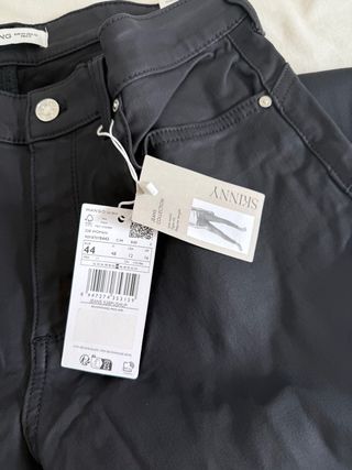 Pantalón Mango Slim Fit Negro Talla 44