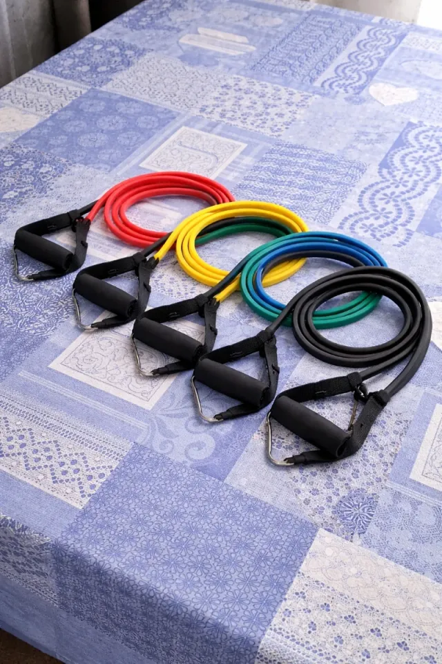 Bande di resistenza per fitness e palestra a casa + impugnature