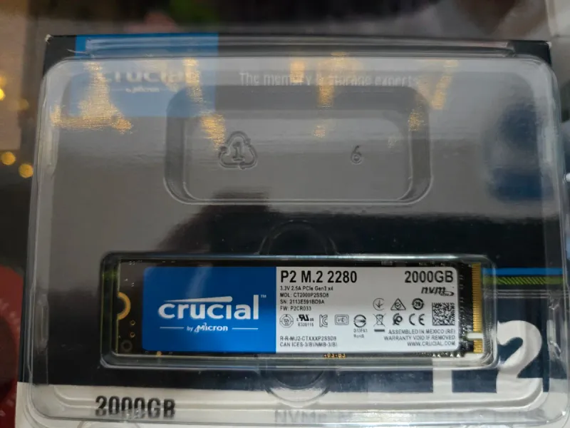Crucial P2 M.2 2280 NVMe 2000GB SSD