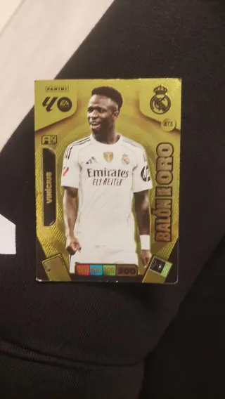 Cromo Vinicius Balón de Oro Panini