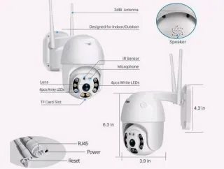 3 Telecamera Esterna YOSEE WI-FI PTZ WIFI Camera