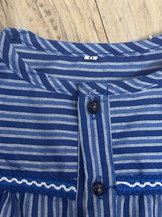 Blusón fallero talla 0 azul- para 1 / 2 años