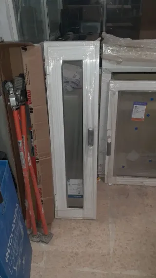 Ventana blanca con cristal 30x1'19