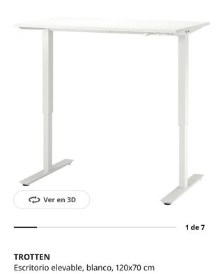 Escritorio Elevable IKEA TROTTEN Blanco
