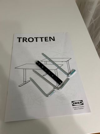 Escritorio Elevable IKEA TROTTEN Blanco