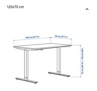 Escritorio Elevable IKEA TROTTEN Blanco