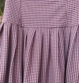 Vestido largo cuadros vichy rosa ZARA primavera