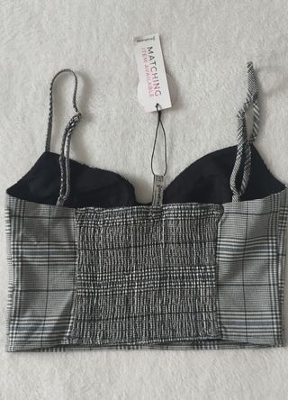 Top Stradivarius cuadros talla S