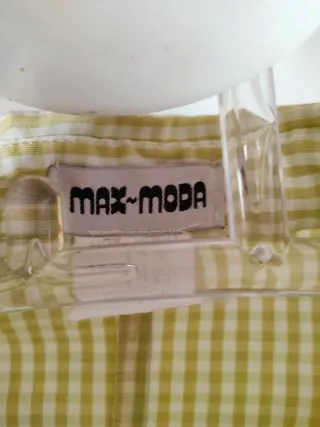 Cazadora Vintage Max Mara cuadros verde y blanco