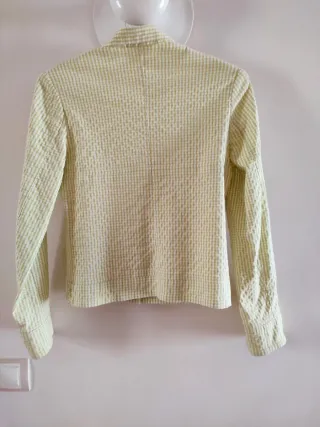 Cazadora Vintage Max Mara cuadros verde y blanco