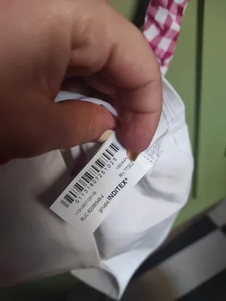 Top Corsé Cuadros Rojo rosa Blanco ZARA verano