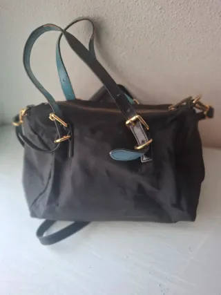 Bolso Bimba y Lola Nylon Negro y Azul
