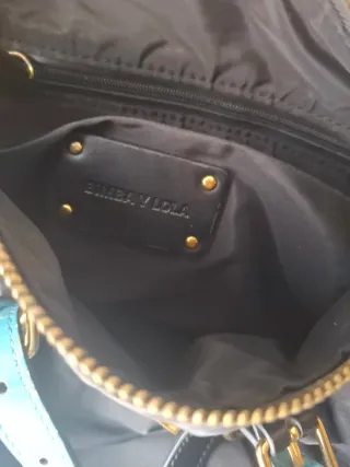 Bolso Bimba y Lola Nylon Negro y Azul