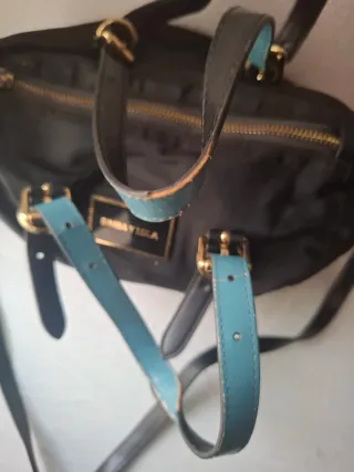 Bolso Bimba y Lola Nylon Negro y Azul