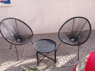 Juego de mesa y 2 sillas Acapulco