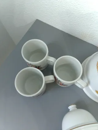 Juego d café/té porcelana Herrandiz marca española