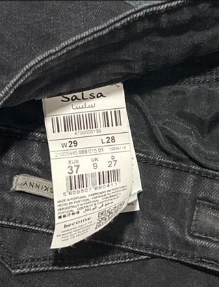 Jeans Push Up Cropped Skinny Negros