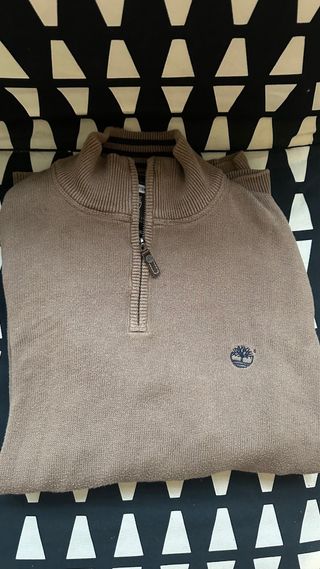 Jersey Timberland Marrón Media Cremallera