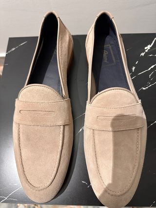 Scarpe Brioni scamosciate beige