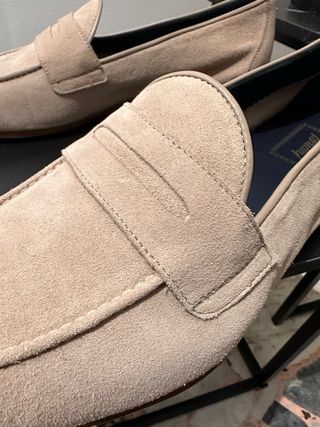 Scarpe Brioni scamosciate beige