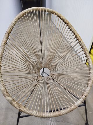 Silla de jardín Acapulco mimbre y metal