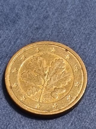Moneda 1 céntimo Alemania 2002 D, errores