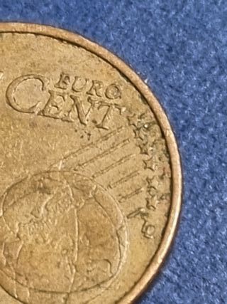 Moneda 1 céntimo Alemania 2002 D, errores