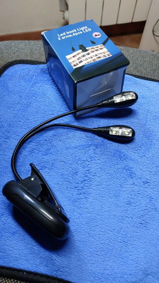 Lampada LED per libri 2 bracci 4 LED