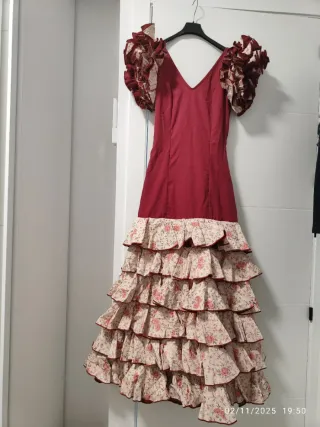 Vestido flamenco volantes floral
