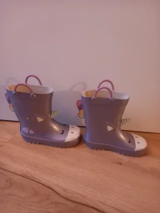 Botas de agua niña unicornio. Talla 27.