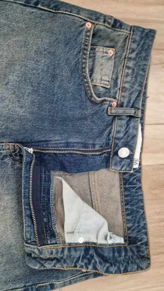 Falda vaquera larga con abertura