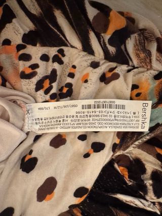 Vestido Bershka Talla M Animal Print