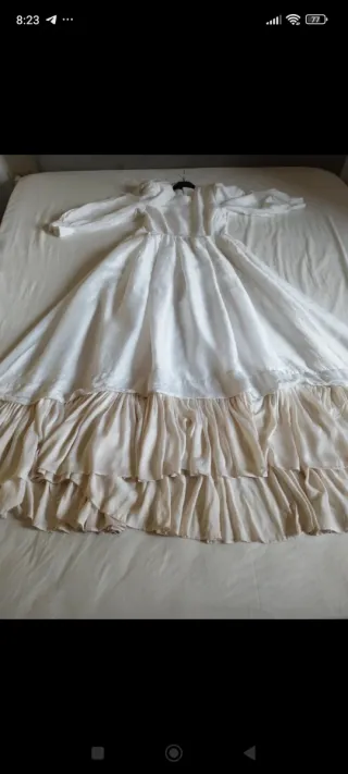Abito sposa vintag sartoria Doriano tg.M mist.seta