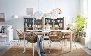 4 Sillas Comedor Nilsove Ratán Metal