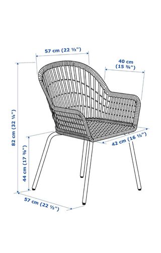 4 Sillas Comedor Nilsove Ratán Metal