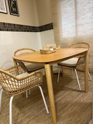 4 Sillas Comedor Nilsove Ratán Metal
