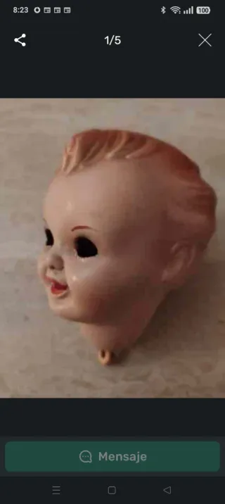 Cabeza de muñeco antiguo