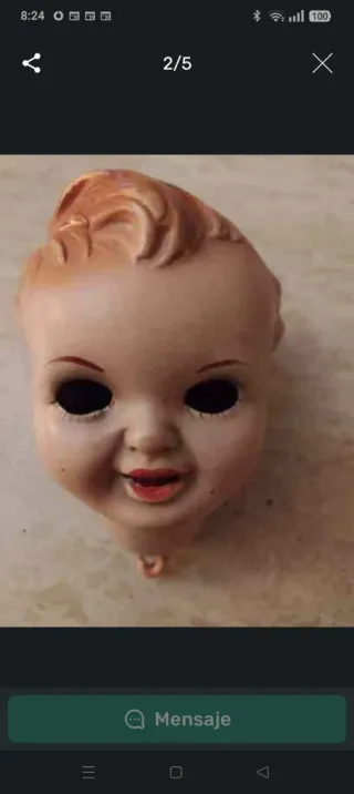 Cabeza de muñeco antiguo