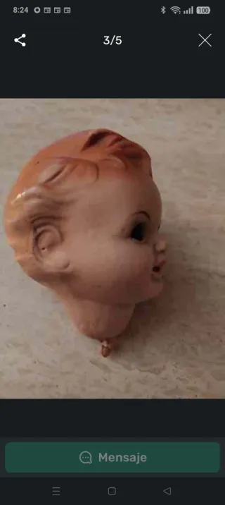 Cabeza de muñeco antiguo