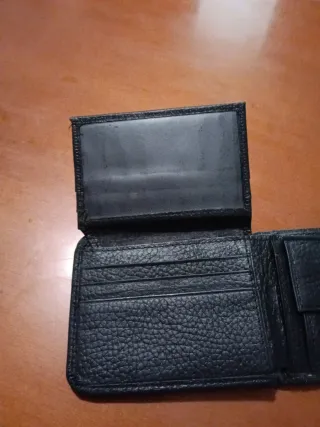 Cartera Diesel Negra Piel