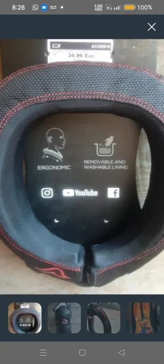 Collarín cervical moto niño Acerbis