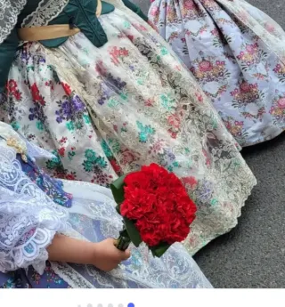 Falda de fallera sin manteleta cintura112 largo103