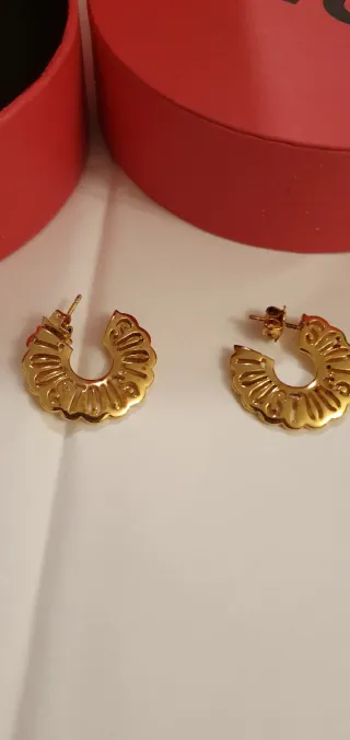 Pendientes Tous Marina Baño Oro 18kt Nuevos