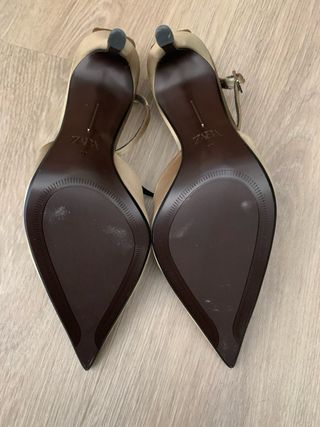 Tacones Zara Satinados Pulsera Talla 37