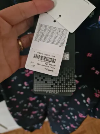 Tuta da neve bambina blu con fiori